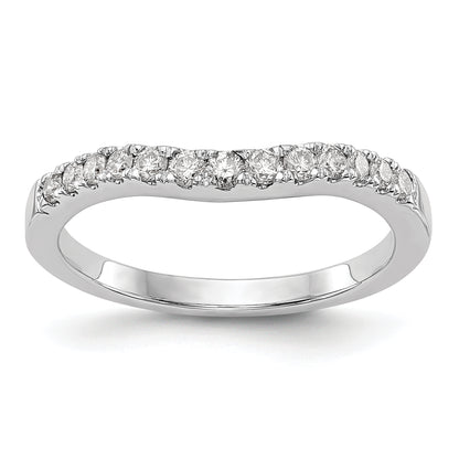 0.33ct. CZ Solid Real 14K White Gold Wedding Wedding Band Ring