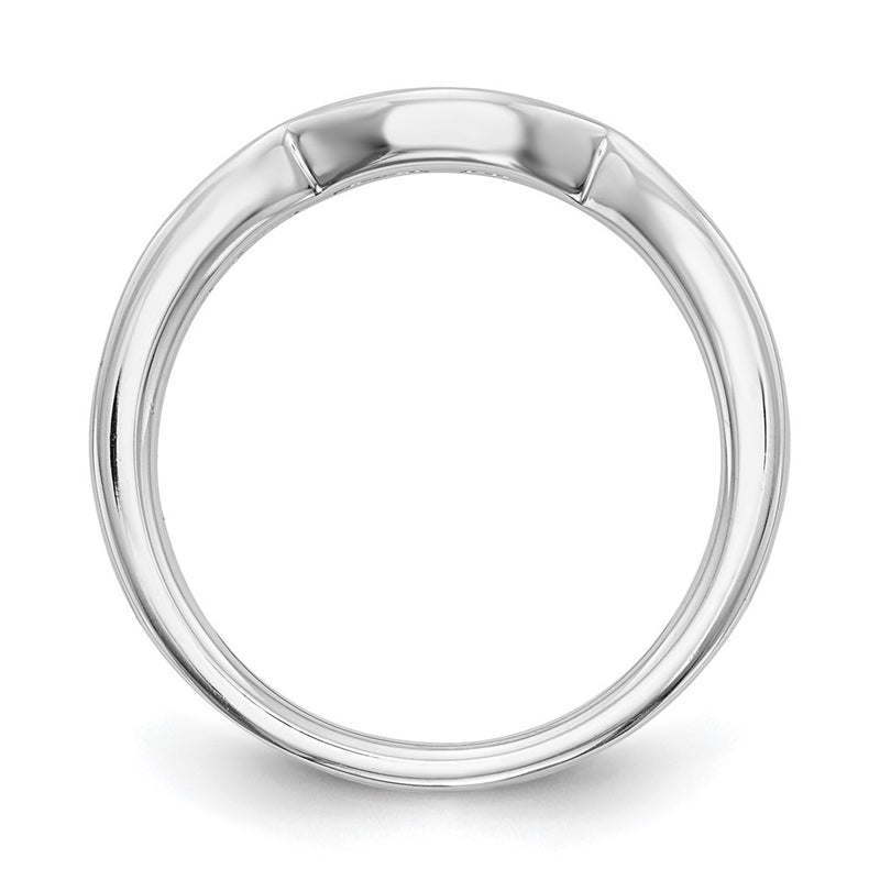 14K White Gold Real Diamond Wedding Band