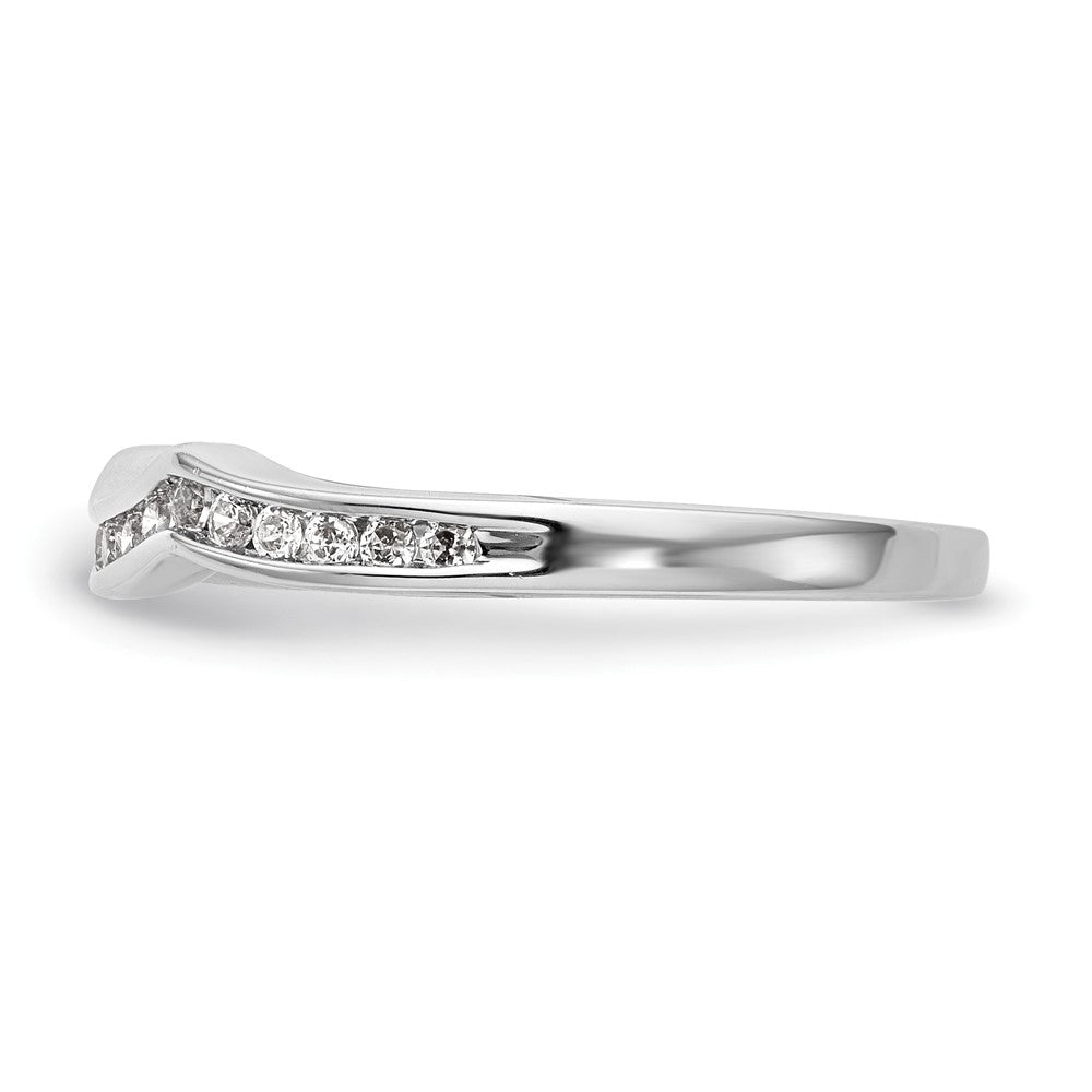 14K White Gold Real Diamond Wedding Band