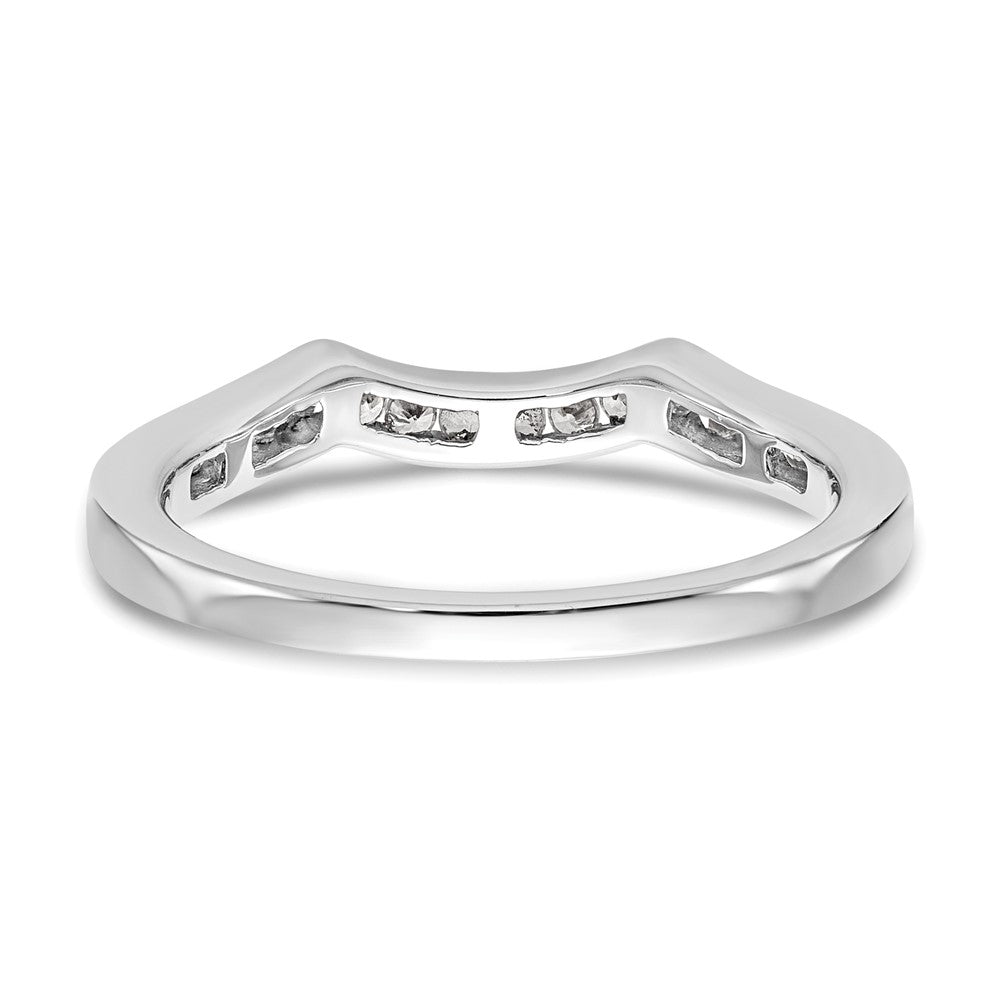 14K White Gold Real Diamond Wedding Band