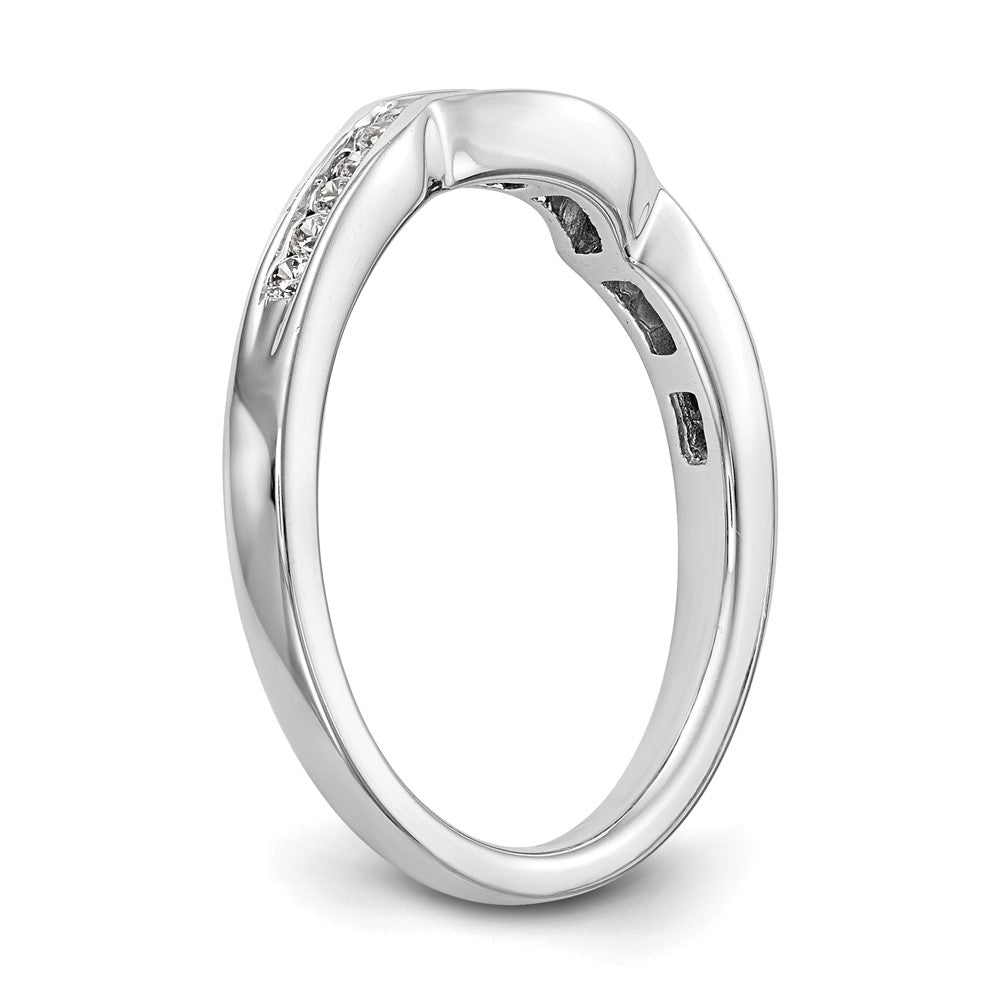 14K White Gold Real Diamond Wedding Band