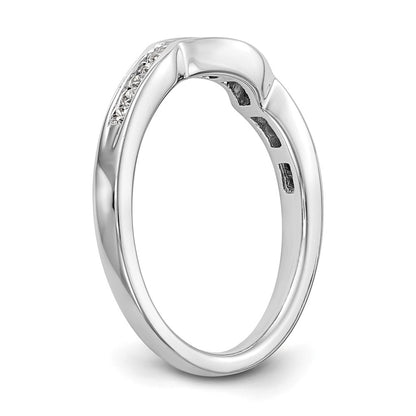 14K White Gold Real Diamond Wedding Band