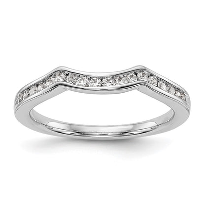 14K White Gold Real Diamond Wedding Band
