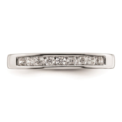 0.32ct. CZ Solid Real 14K White Gold Wedding Wedding Band Ring