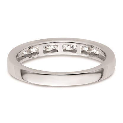 0.32ct. CZ Solid Real 14K White Gold Wedding Wedding Band Ring