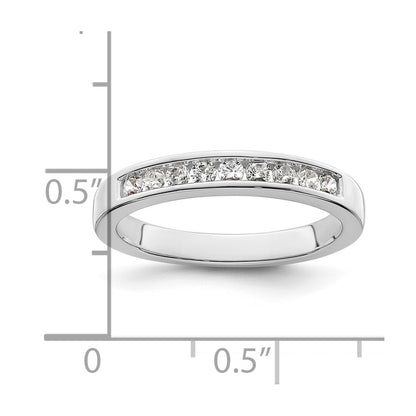 0.32ct. CZ Solid Real 14K White Gold Wedding Wedding Band Ring