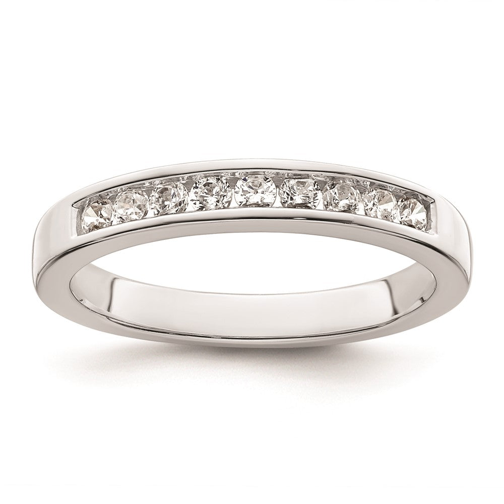 0.32ct. CZ Solid Real 14K White Gold Wedding Wedding Band Ring