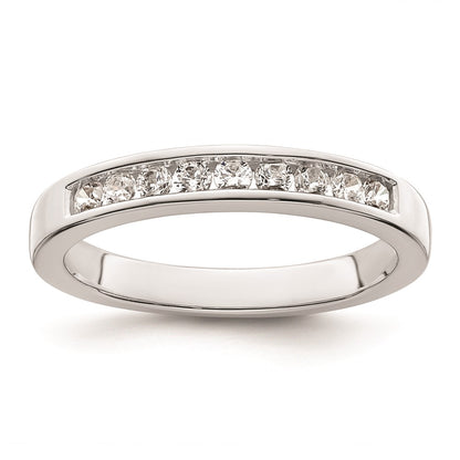 0.32ct. CZ Solid Real 14K White Gold Wedding Wedding Band Ring