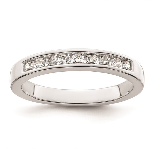 0.32ct. CZ Solid Real 14K White Gold Wedding Wedding Band Ring