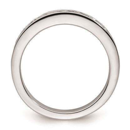 14K White Gold Real Diamond Wedding Band