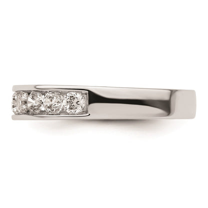 14K White Gold Real Diamond Wedding Band