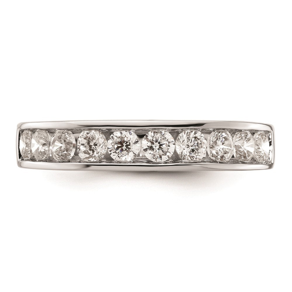 14K White Gold Real Diamond Wedding Band