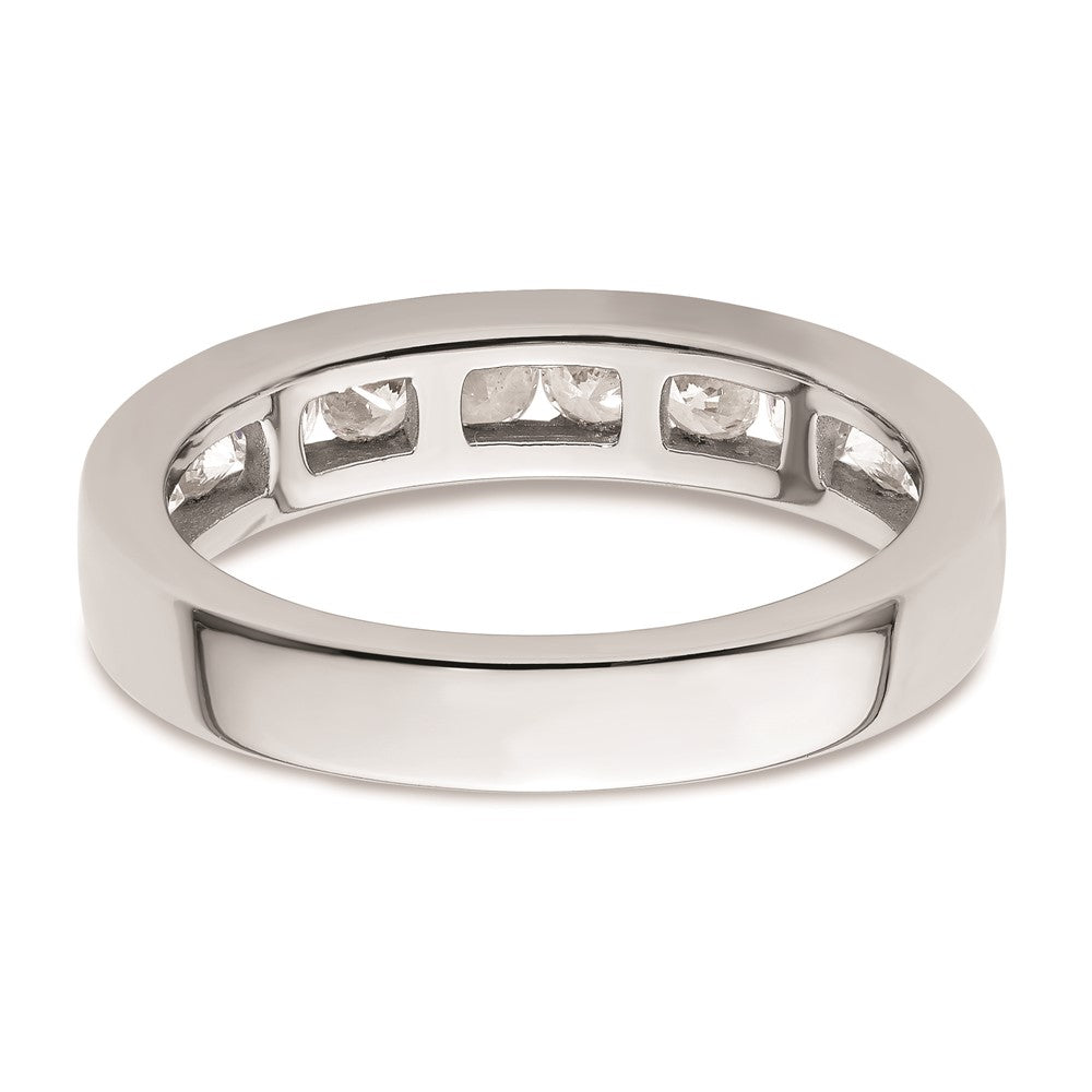 14K White Gold Real Diamond Wedding Band