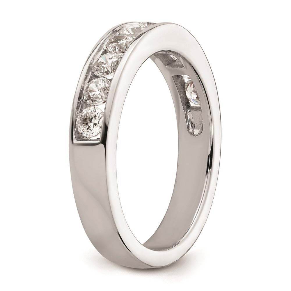 14K White Gold Real Diamond Wedding Band