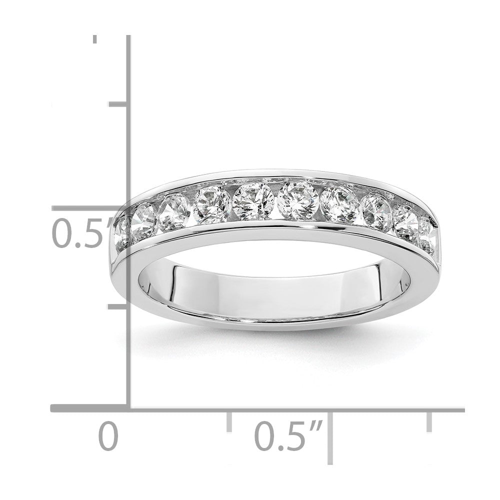 14K White Gold Real Diamond Wedding Band