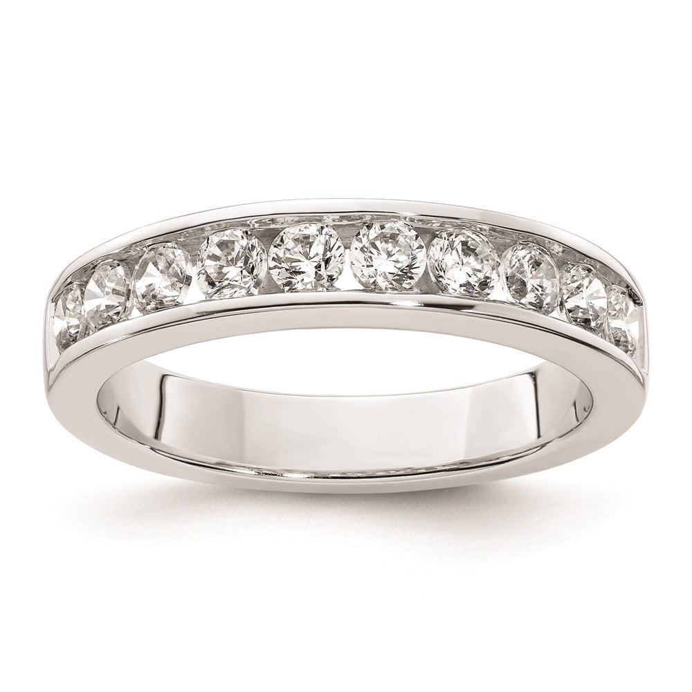 14K White Gold Real Diamond Wedding Band