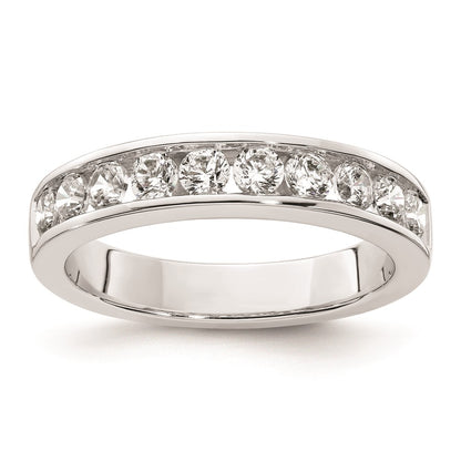 14K White Gold Real Diamond Wedding Band