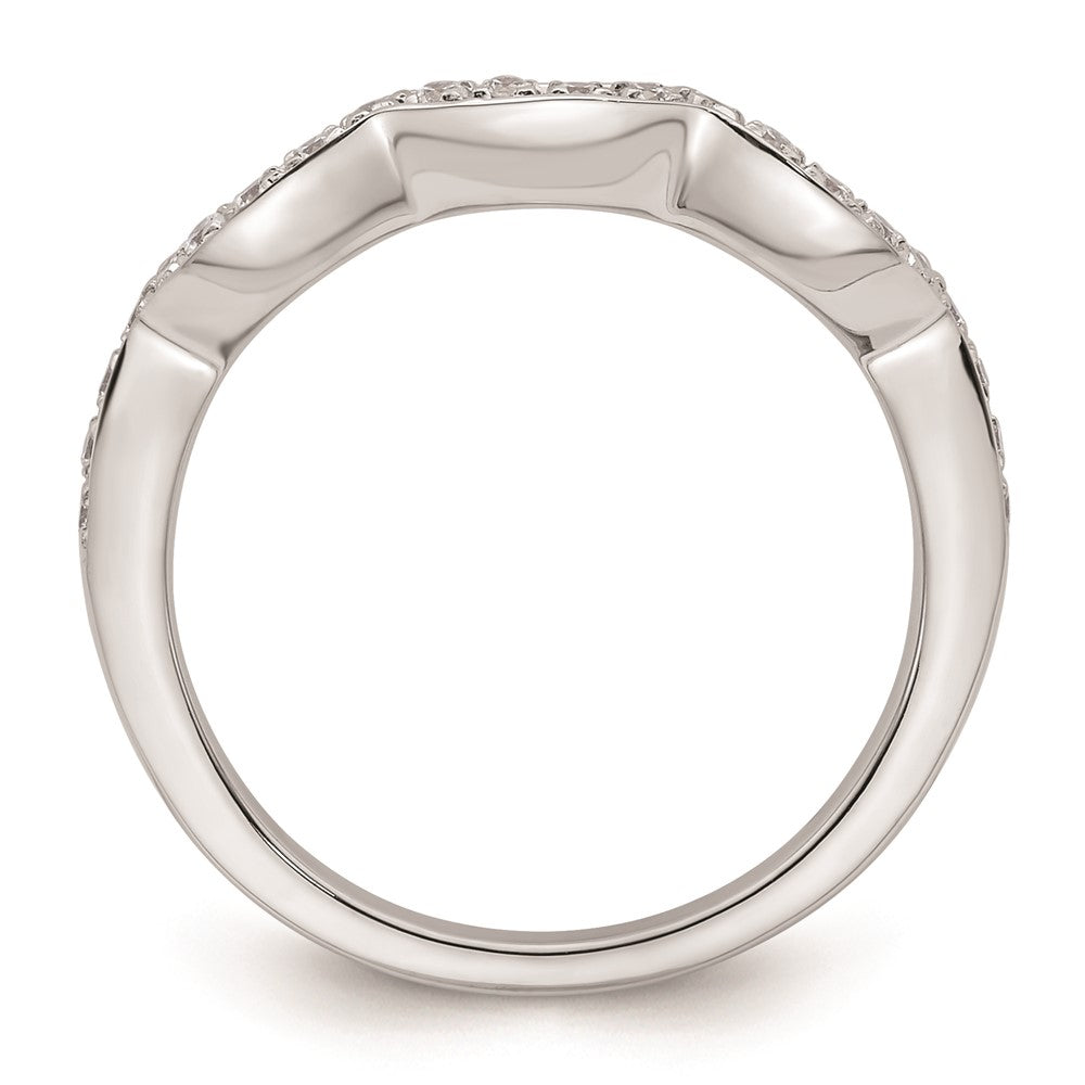 0.33ct. CZ Solid Real 14K White Gold Wedding Wedding Band Ring