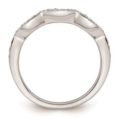 0.33ct. CZ Solid Real 14K White Gold Wedding Wedding Band Ring