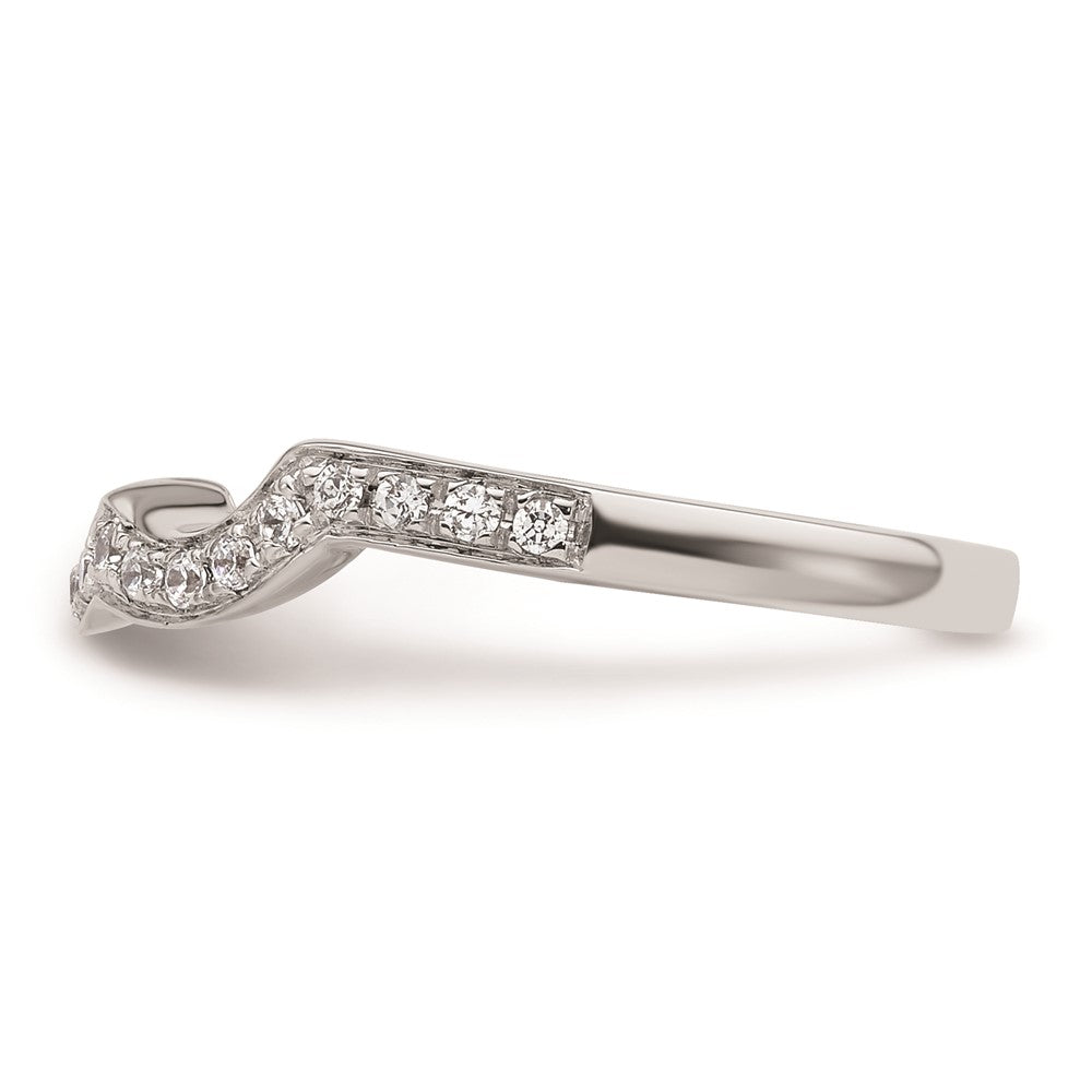 0.33ct. CZ Solid Real 14K White Gold Wedding Wedding Band Ring