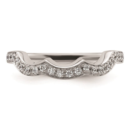 0.33ct. CZ Solid Real 14K White Gold Wedding Wedding Band Ring