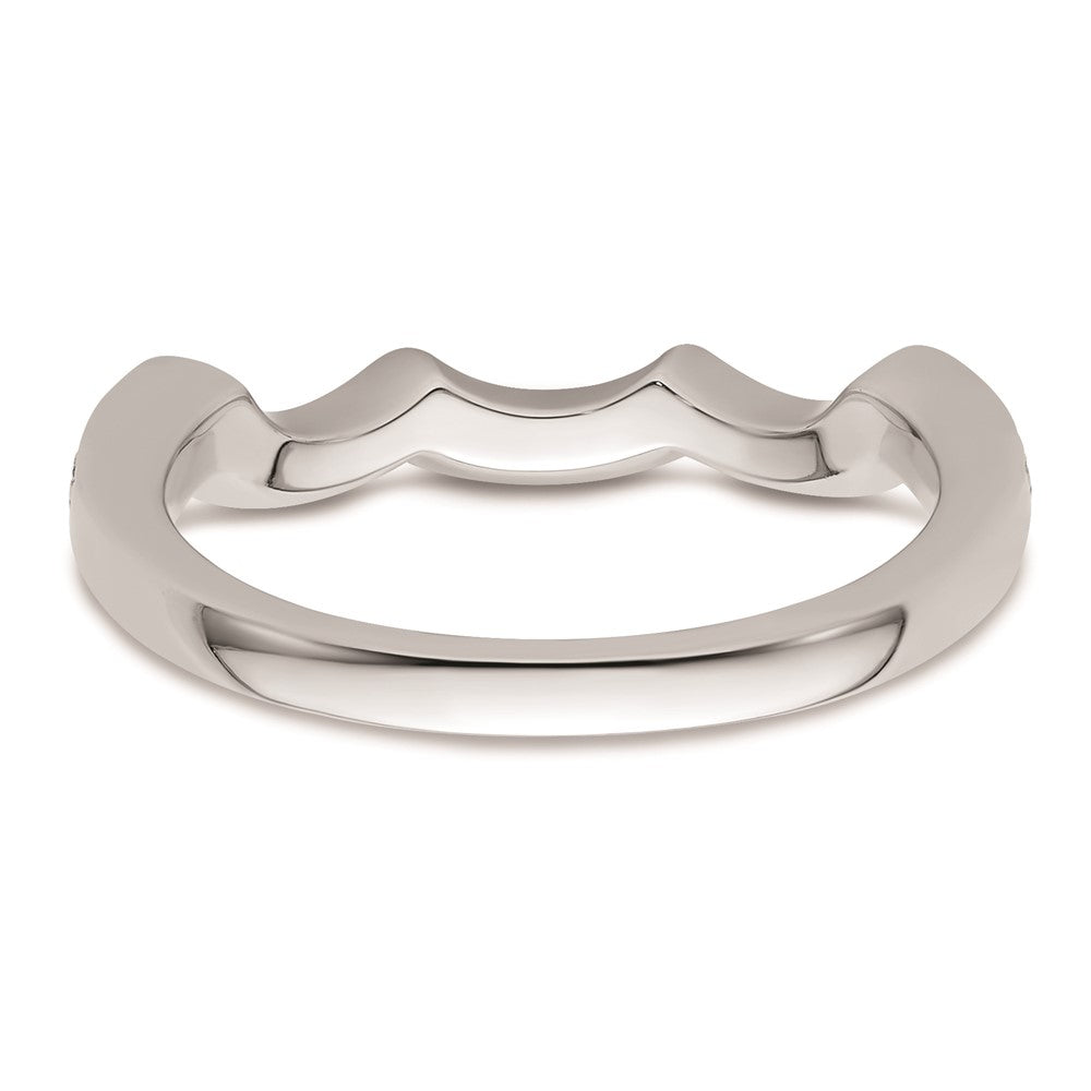 0.33ct. CZ Solid Real 14K White Gold Wedding Wedding Band Ring