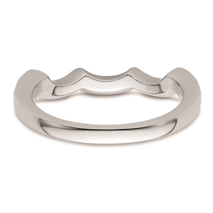 0.33ct. CZ Solid Real 14K White Gold Wedding Wedding Band Ring