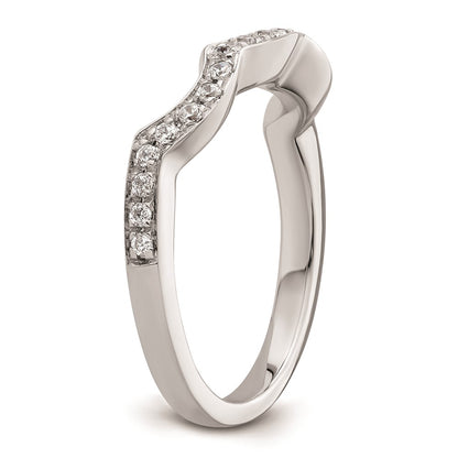 0.33ct. CZ Solid Real 14K White Gold Wedding Wedding Band Ring