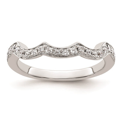 0.33ct. CZ Solid Real 14K White Gold Wedding Wedding Band Ring