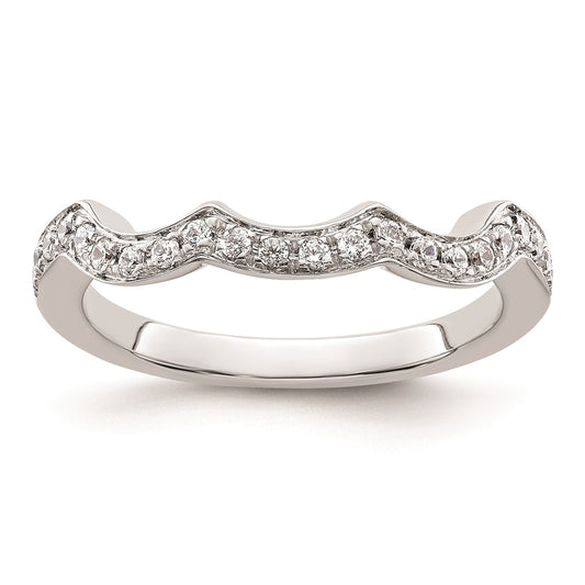 0.33ct. CZ Solid Real 14K White Gold Wedding Wedding Band Ring