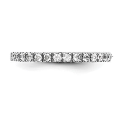 0.28ct. CZ Solid Real 14K White Gold Wedding Wedding Band Ring