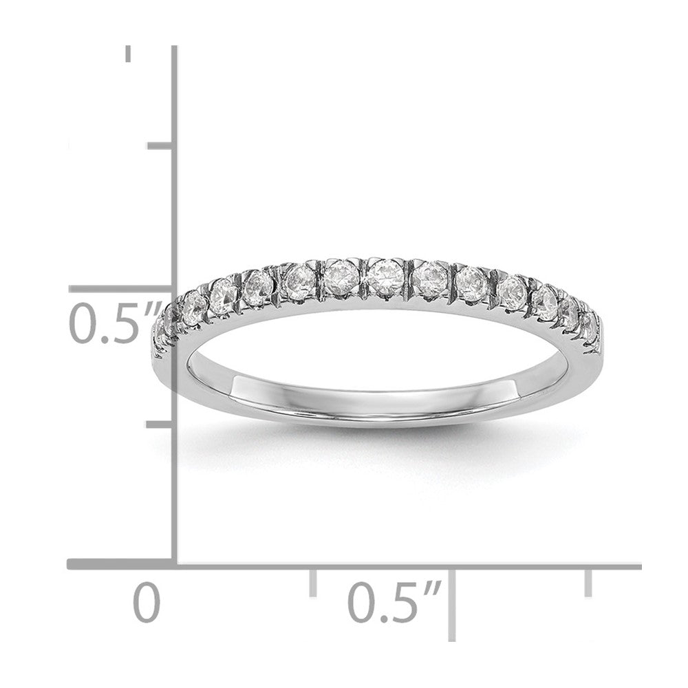 0.28ct. CZ Solid Real 14K White Gold Wedding Wedding Band Ring