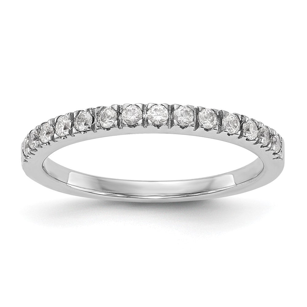 0.28ct. CZ Solid Real 14K White Gold Wedding Wedding Band Ring