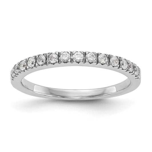 0.28ct. CZ Solid Real 14K White Gold Wedding Wedding Band Ring