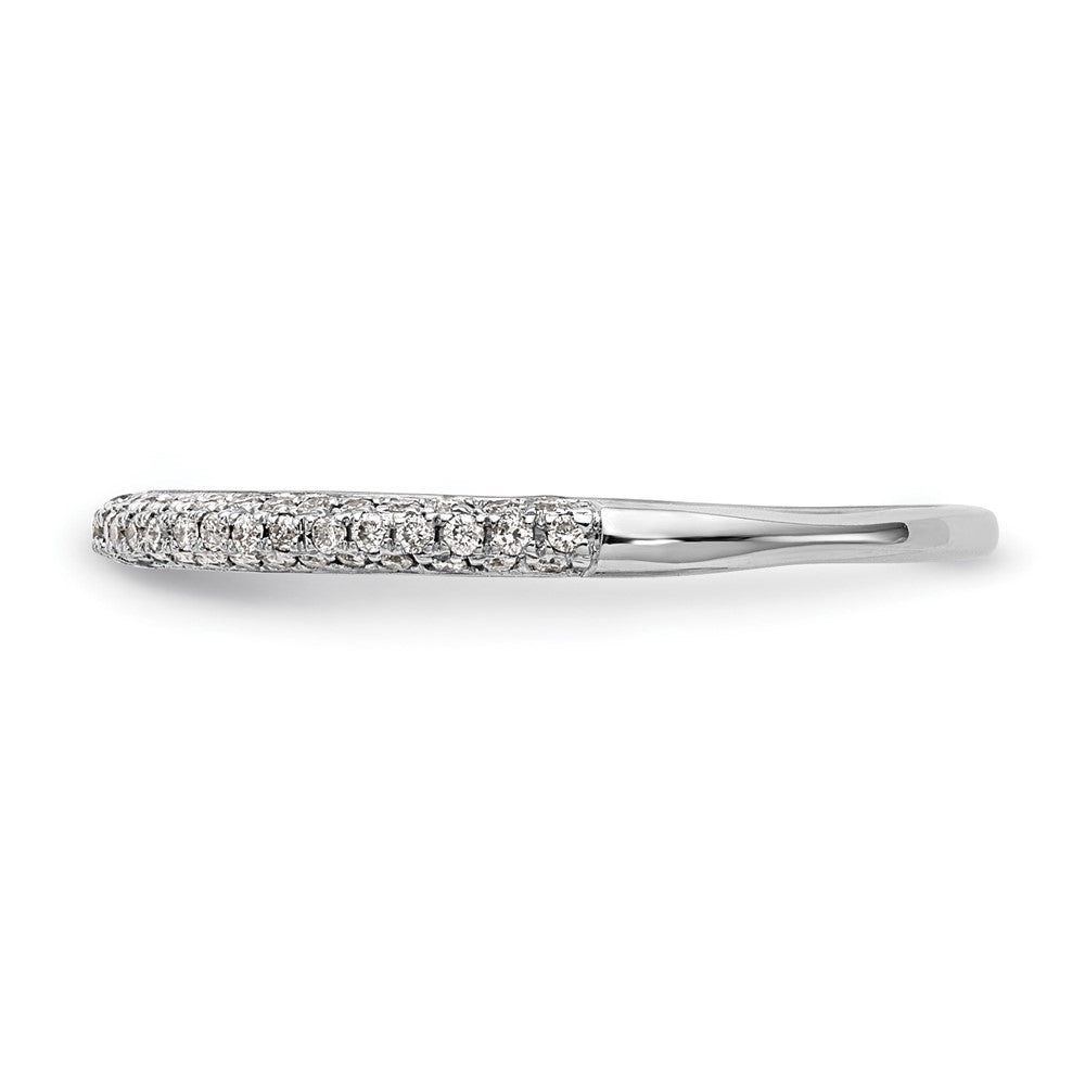 0.25ct. CZ Solid Real 14K White Gold Wedding Wedding Band Ring
