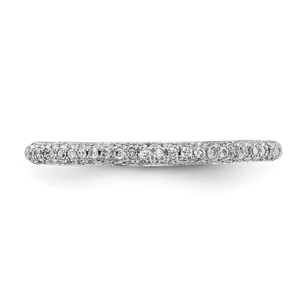 0.25ct. CZ Solid Real 14K White Gold Wedding Wedding Band Ring