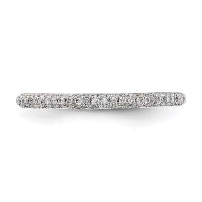 0.25ct. CZ Solid Real 14K White Gold Wedding Wedding Band Ring