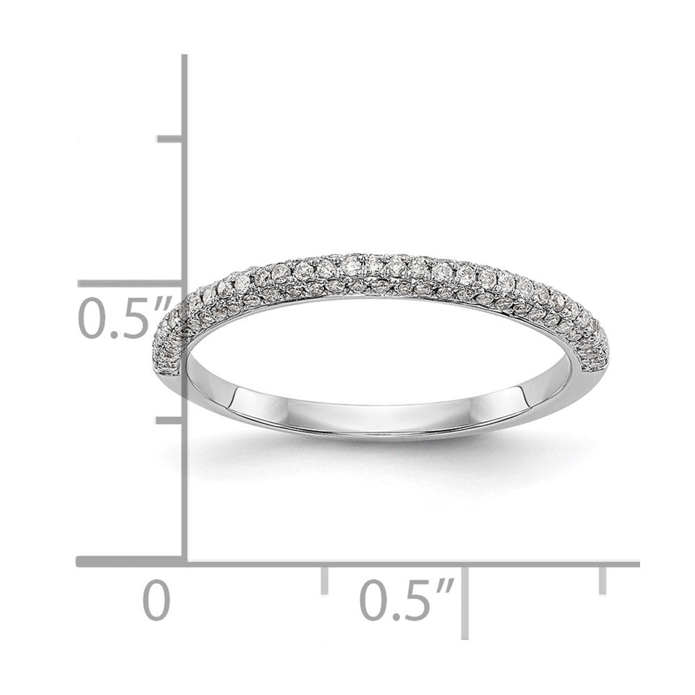 0.25ct. CZ Solid Real 14K White Gold Wedding Wedding Band Ring