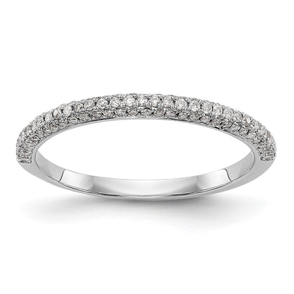 0.25ct. CZ Solid Real 14K White Gold Wedding Wedding Band Ring