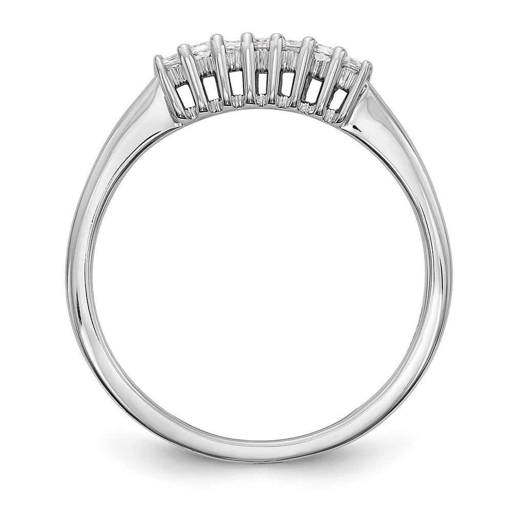 0.16ct. CZ Solid Real 14K White Gold Wedding Wedding Band Ring