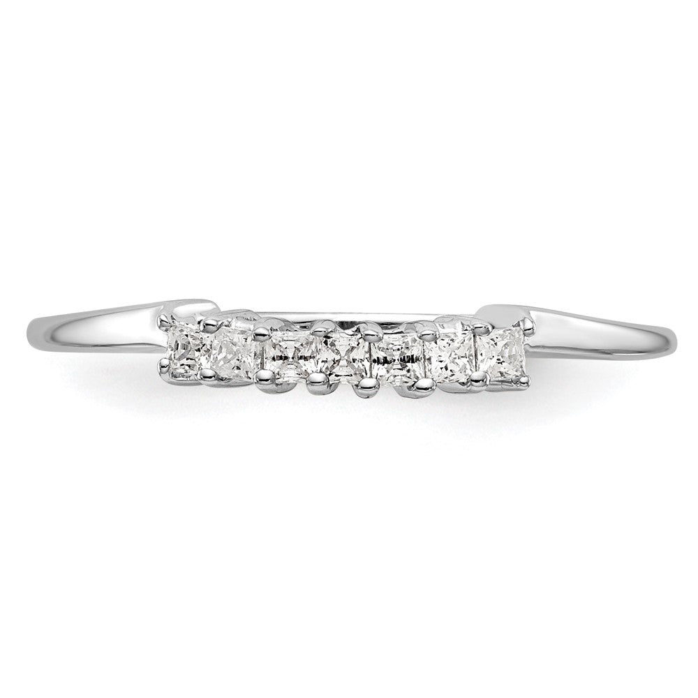 0.16ct. CZ Solid Real 14K White Gold Wedding Wedding Band Ring