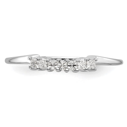 0.16ct. CZ Solid Real 14K White Gold Wedding Wedding Band Ring