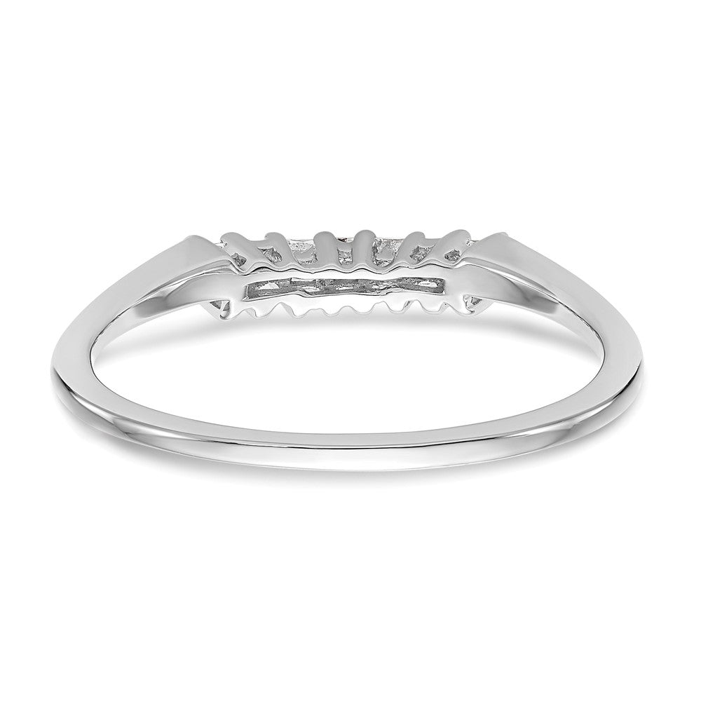 0.16ct. CZ Solid Real 14K White Gold Wedding Wedding Band Ring