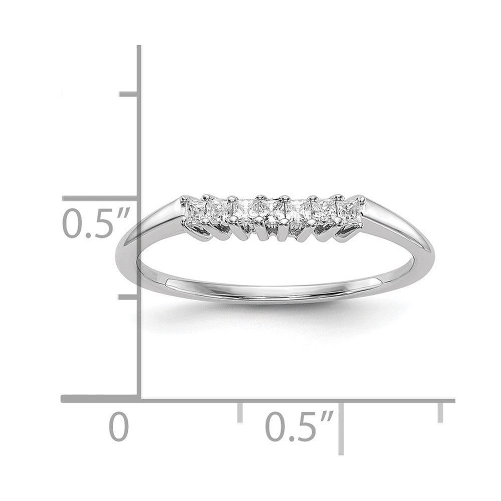 0.16ct. CZ Solid Real 14K White Gold Wedding Wedding Band Ring