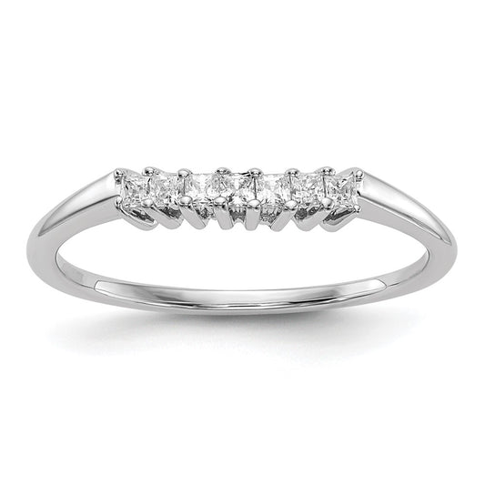 0.16ct. CZ Solid Real 14K White Gold Wedding Wedding Band Ring