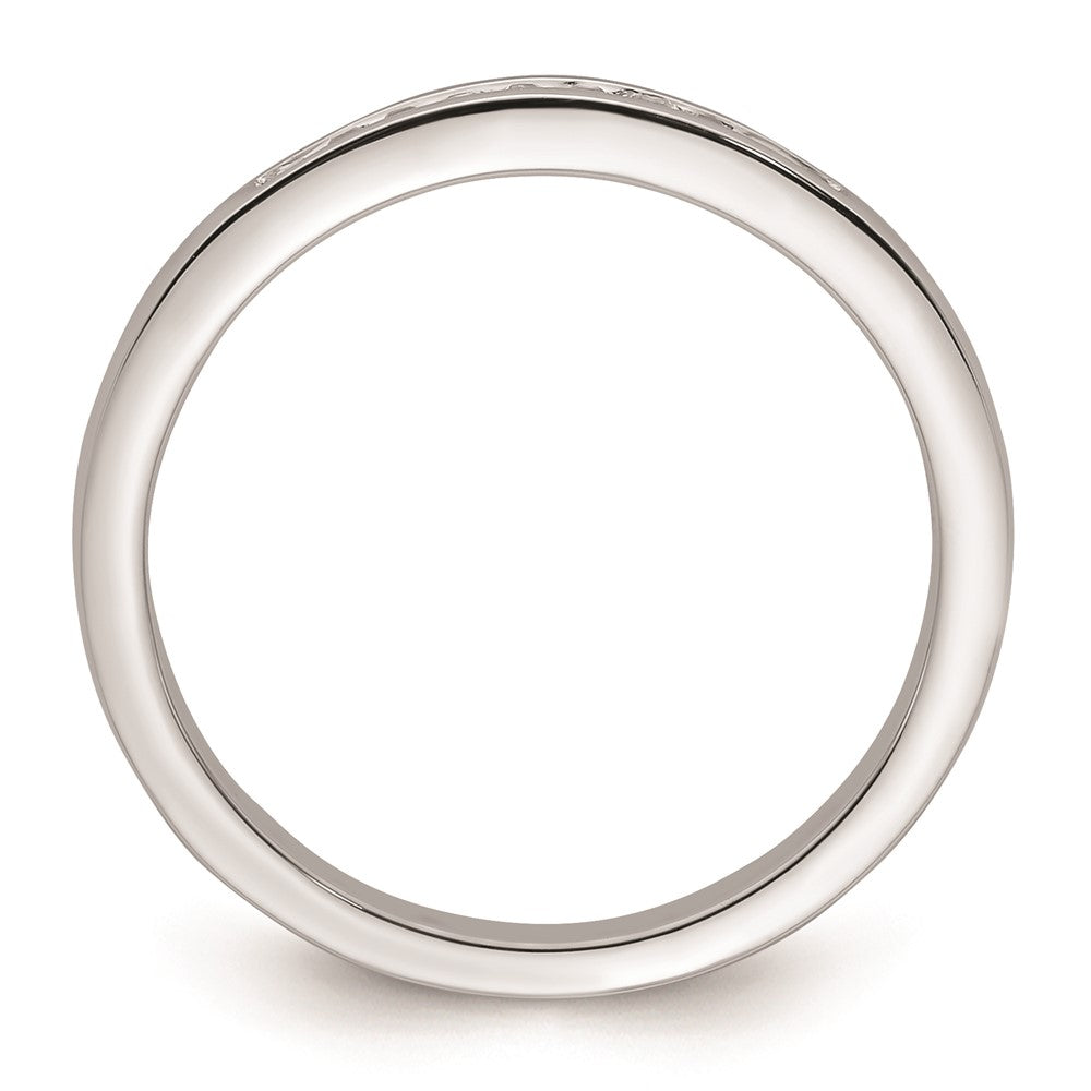 0.20ct. CZ Solid Real 14K White Gold Wedding Wedding Band Ring