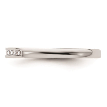 14K White Gold Real Diamond Wedding Band