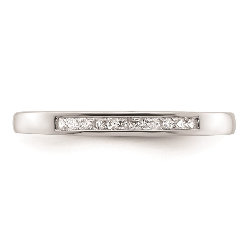0.20ct. CZ Solid Real 14K White Gold Wedding Wedding Band Ring