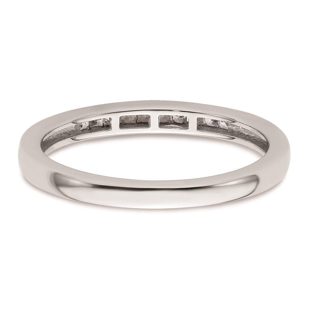 0.20ct. CZ Solid Real 14K White Gold Wedding Wedding Band Ring