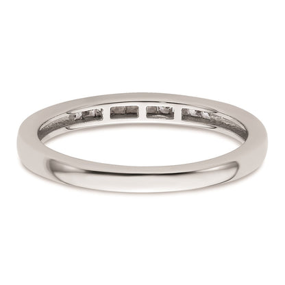 0.20ct. CZ Solid Real 14K White Gold Wedding Wedding Band Ring